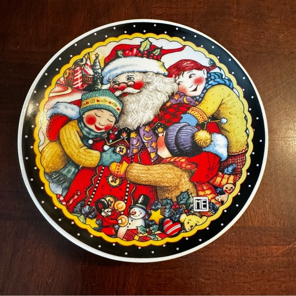 Mary Engelbreit Christmas 7" Santa Claus Plate Santa Candy Decorator Dish - Picture 2 of 5